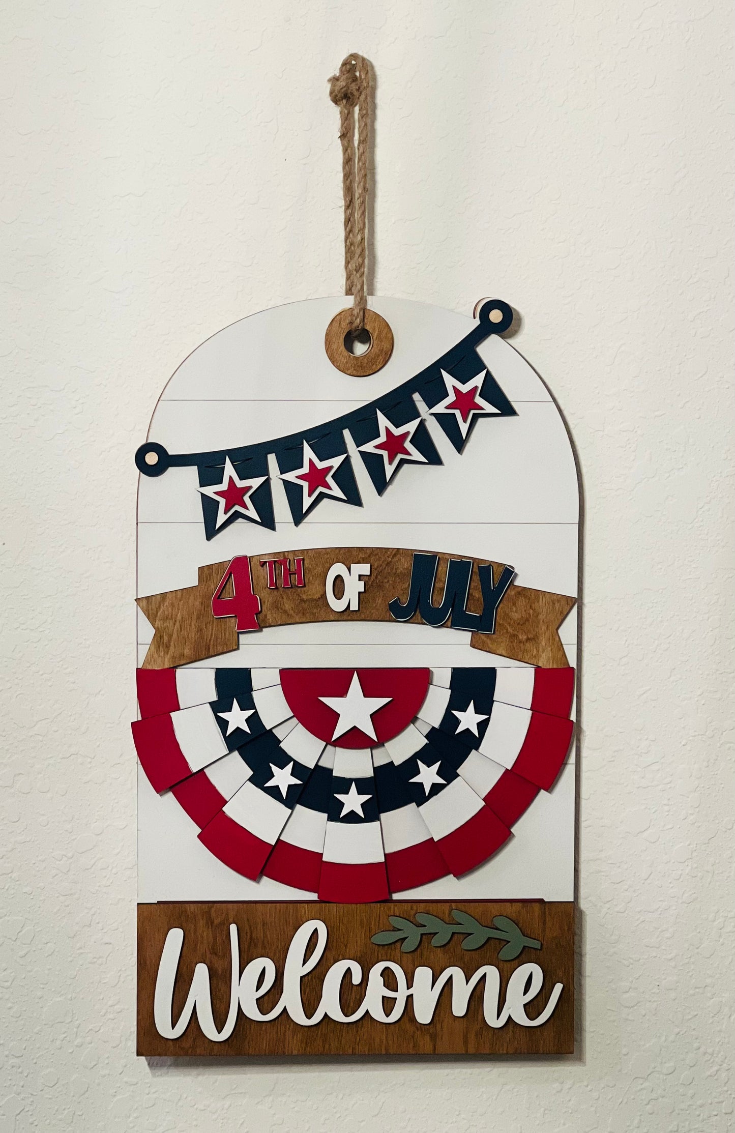 Door/Wall Sign Interchangeable Insert - 4th of July Banner
