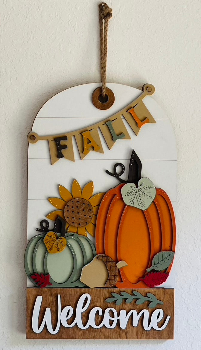 Door/Wall Sign Interchangeable Insert - Fall Pumpkin