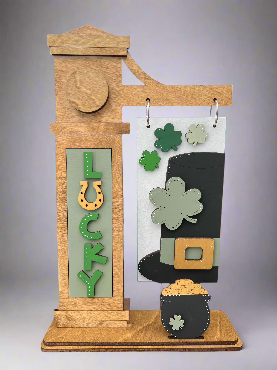 St.Patricks Day Lucky Post Sign