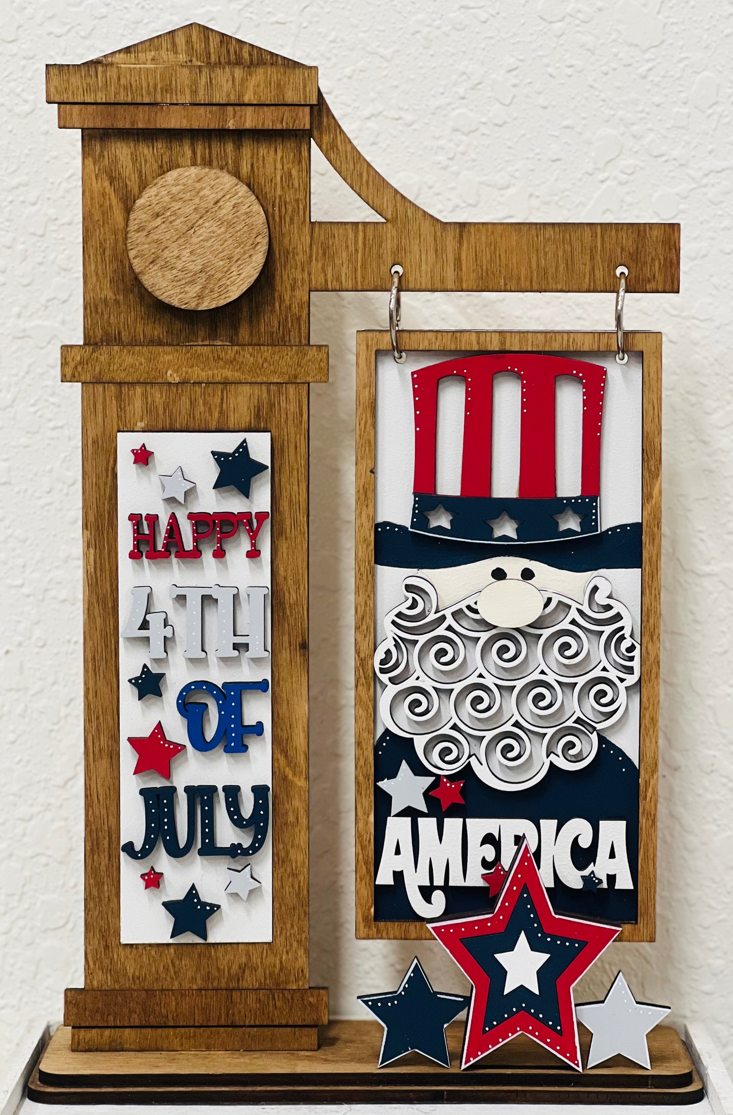 America,Patriotic Uncle Sam Interchangeable Post Sign