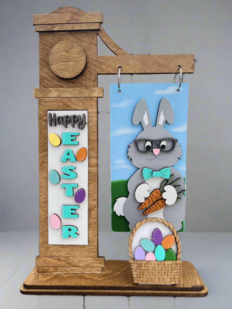 Happy Easter Post Sign