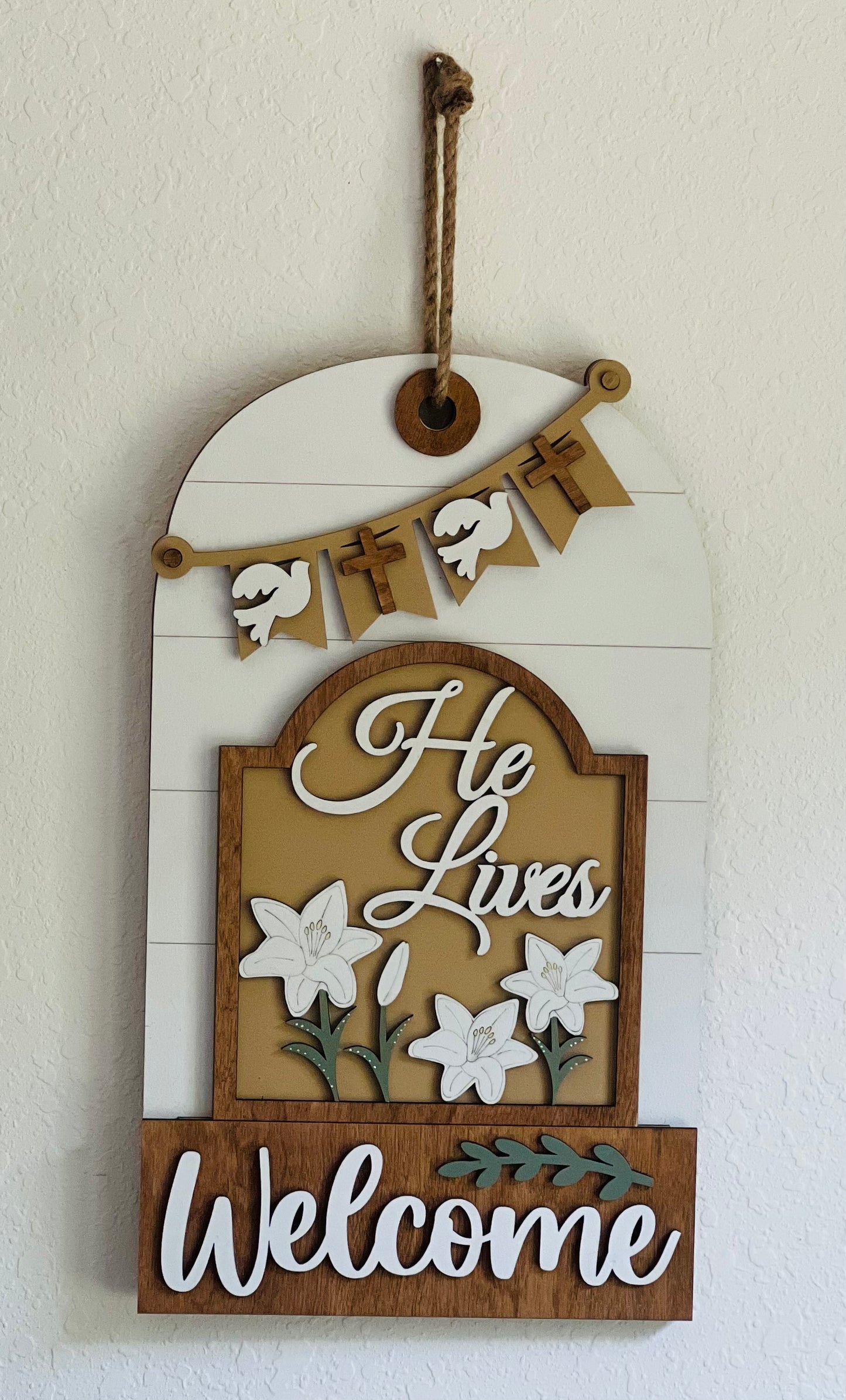 Door/Wall Sign Interchangeable Insert - He Lives