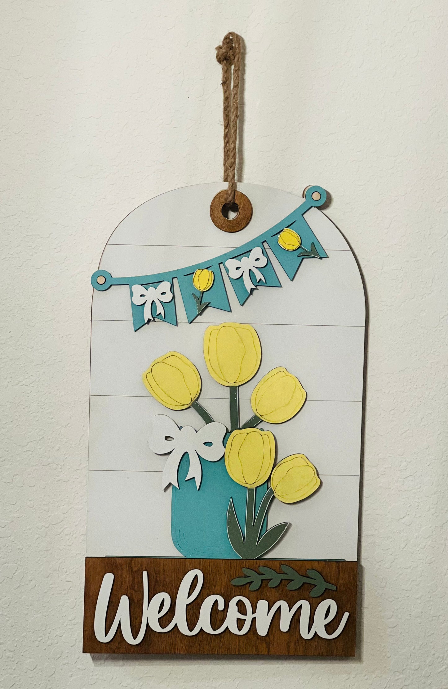 Door/Wall Sign Interchangeable Insert - Tulips Yellow