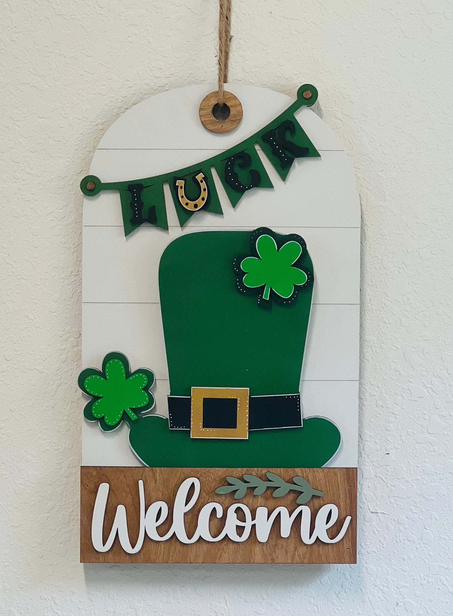 Door/Wall Sign Interchangeable Insert - St.Patricks Day Shamrock Hat