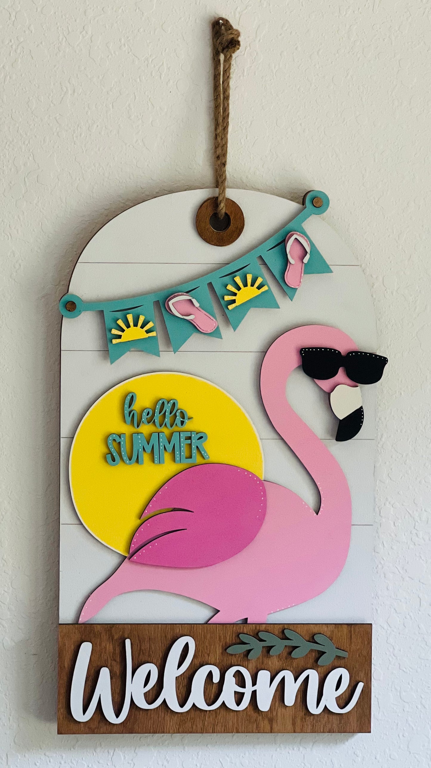 Door/Wall Sign Interchangeable Insert - Flamingo