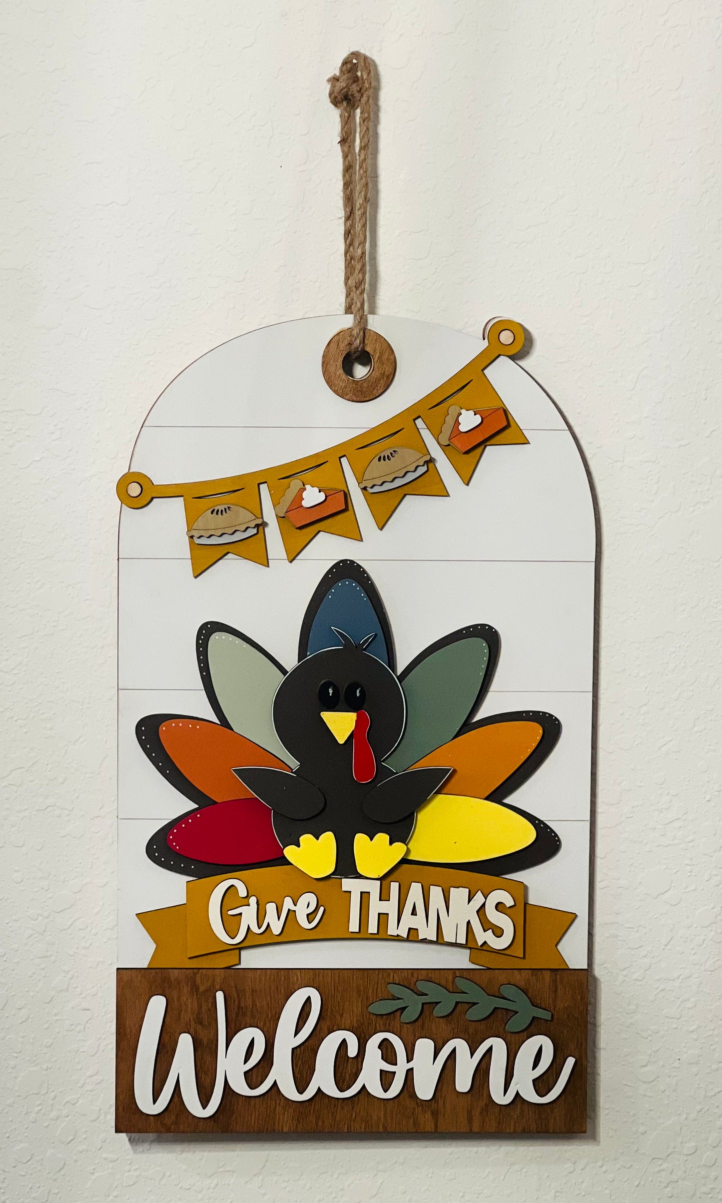 Door/Wall Sign Interchangeable Insert - Give Thanks Turkey