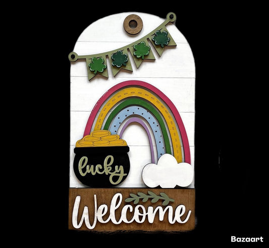 Door/Wall Sign Interchangeable Insert - St.Patty's Day lucky