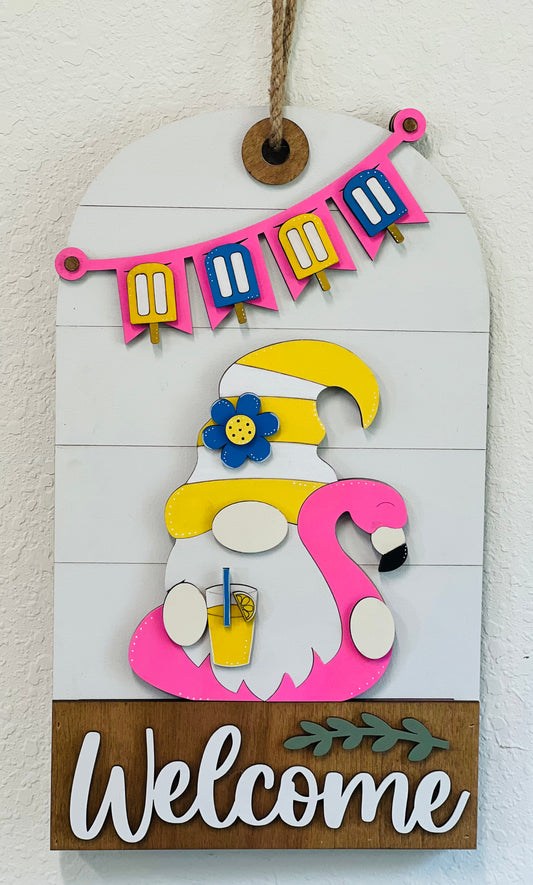 Door/Wall Sign Interchangeable Insert - Summer Gnome