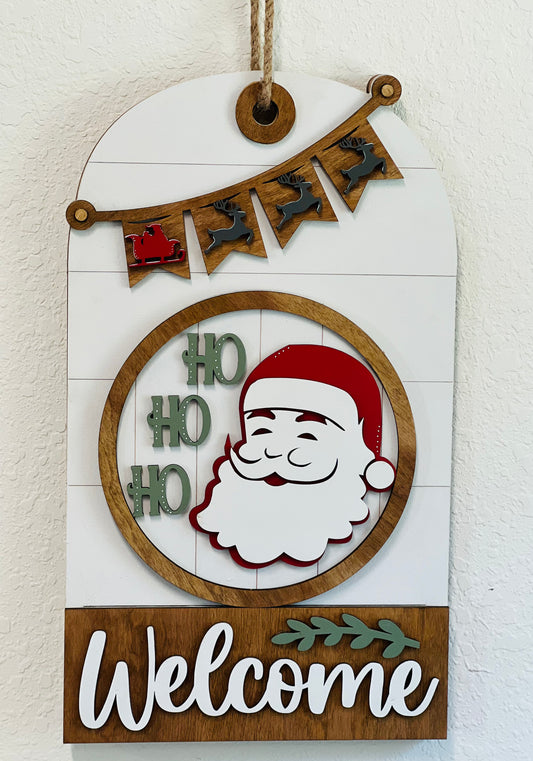 Door/Wall Sign Interchangeable Insert - HO HO HO Santa