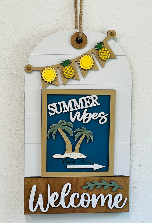 Door/Wall Sign Interchangeable Insert - Summer Vibes