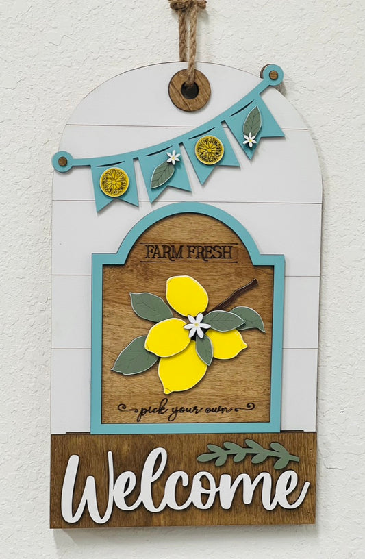 Door/Wall Sign Interchangeable Insert - Farm Fresh Lemonade