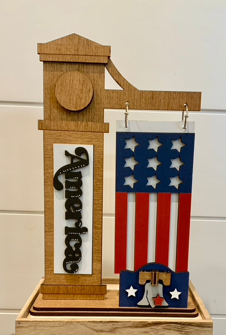 America,Patriotic Interchangeable Post Sign – Old Nag Sign Co.