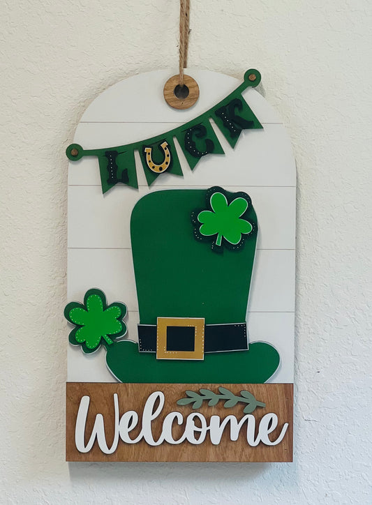 Door/Wall Sign Interchangeable Insert - St.Patricks Day Shamrock Hat